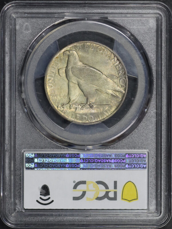 Reverse of this 1935 50C Connecticut Silver Commemorative PCGS MS-66