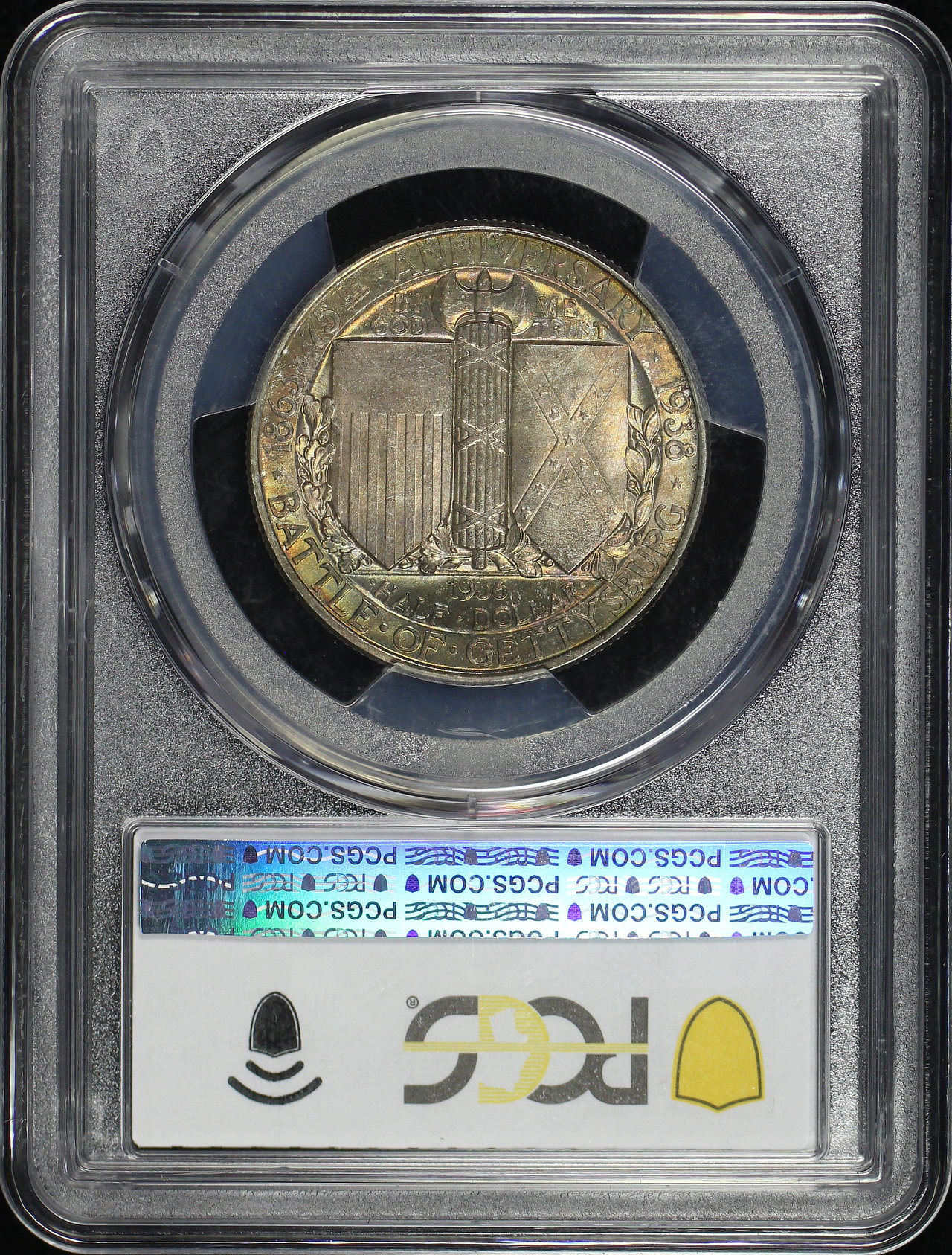 Reverse of this 1936 50C Gettysburg Silver Commemorative PCGS MS-64