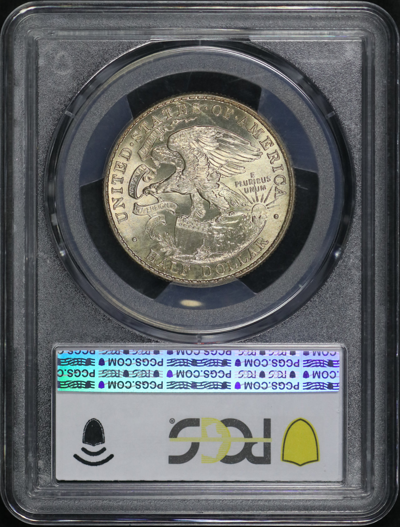 Reverse of this 1918 50C Lincoln-Illinois Silver Commemorative PCGS MS-66