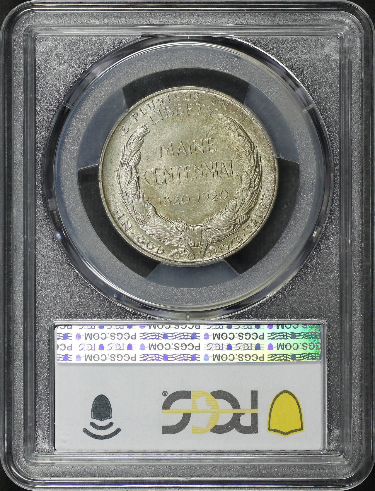 Reverse of this 1920 Silver Commemorative Maine 50C PCGS MS-66