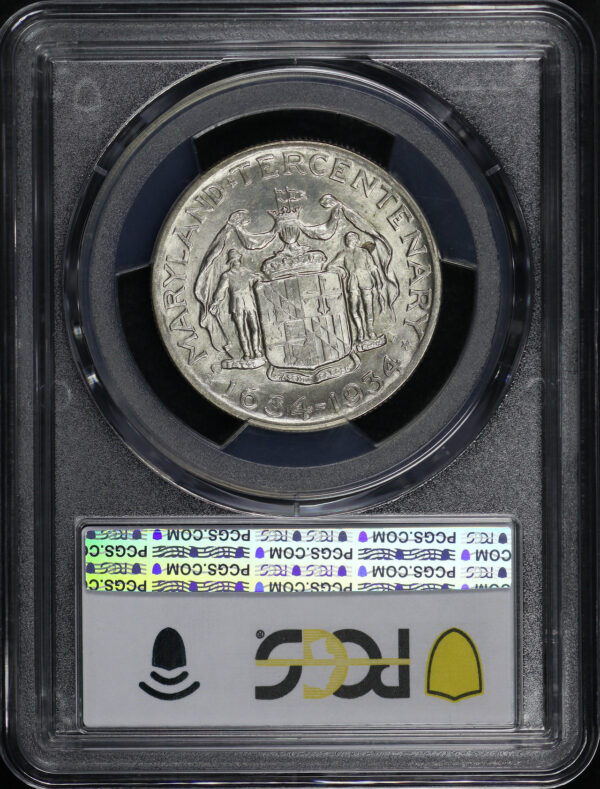 Reverse of this 1934 50C Maryland Silver Commemorative PCGS MS-65