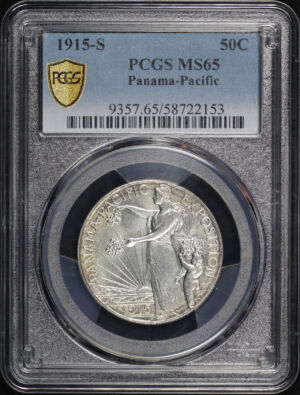 Obverse of this 1915-S 50C Panama-Pacific Silver Commemorative PCGS MS-65
