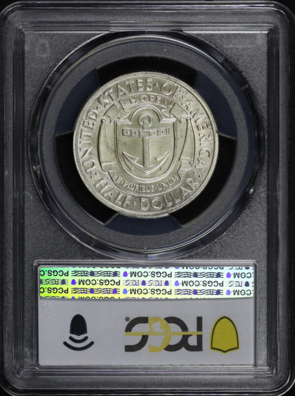 Reverse of this 1936 50C Rhode Island Silver Commemorative PCGS MS-65