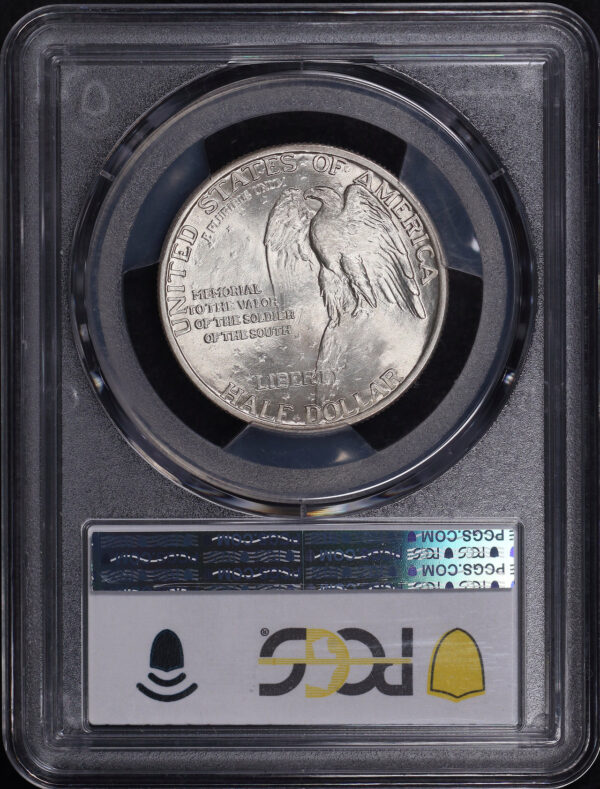 Reverse of this 1925 50C Stone Mountain Silver Commemorative PCGS MS-66