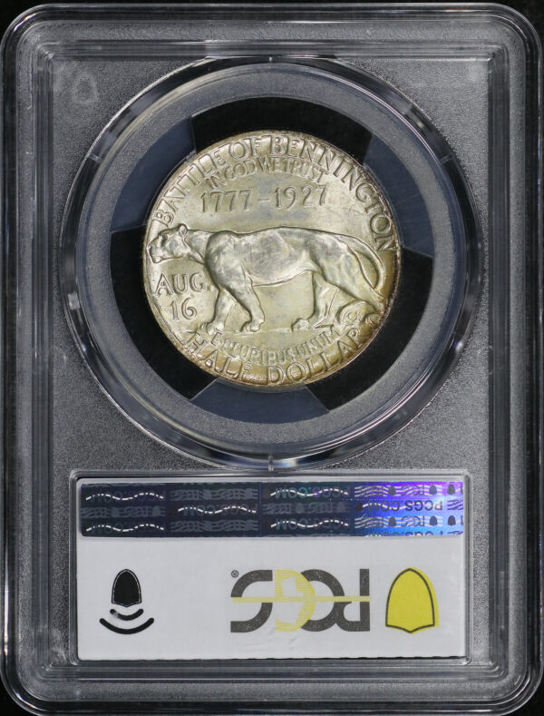 Reverse of this 1927 50C Vermont Silver Commemorative PCGS MS-66+