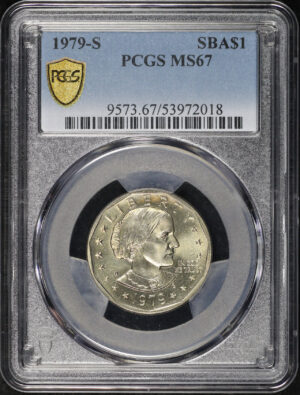 Obverse of this 1979-S Susan B. Anthony Dollar PCGS MS-67
