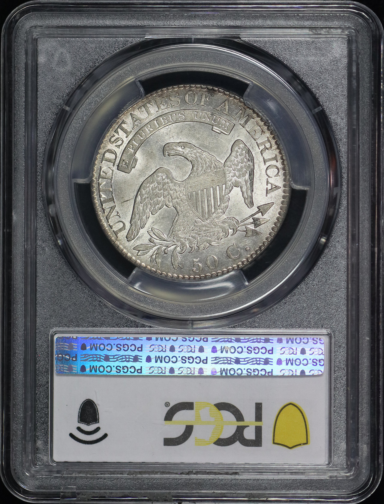 Reverse of this 1824 Capped Bust Half Dollar O-113 PCGS AU-55