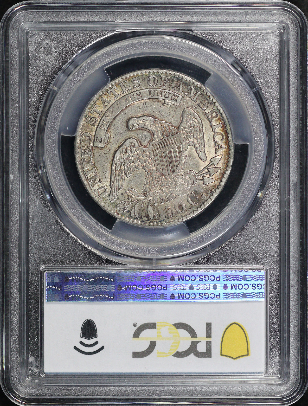 Reverse of this 1833 Capped Bust Half Dollar O-106 PCGS AU-53 CAC