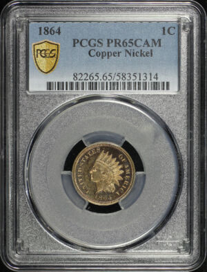 Obverse of this 1864 Indian Cent Copper Nickel PCGS PR-65 CAM