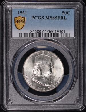 Obverse of this 1961 Franklin Half Dollar PCGS MS-65 FBL