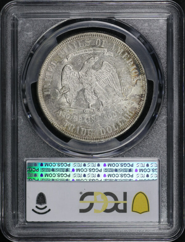 Reverse of this 1878-S Trade Dollar Chopmarked PCGS AU-50