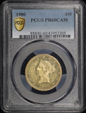 Obverse of this 1900 Liberty Head $10 PCGS PR-60 CAM