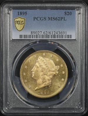 Obverse of this 1895 Liberty Head $20 Type 3 PCGS MS-62 PL