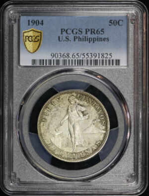 Obverse of this 1904 U.S. Philippines 50C PCGS PR-65