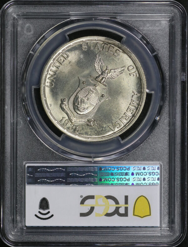 Reverse of this 1936 U.S. Philippines Roosevelt-Quezon Peso KM-177 PCGS MS-64