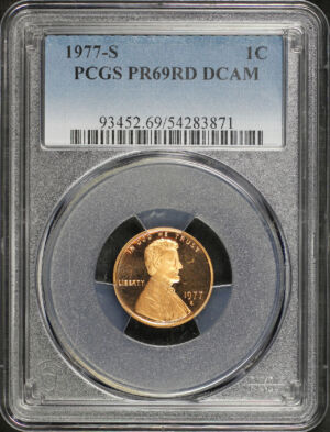 Obverse of this 1977-S Lincoln Cent Modern PCGS PR-69 DCAM
