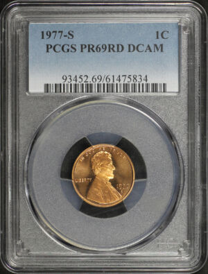 Obverse of this 1977-S Lincoln Cent Modern PCGS PR-69 DCAM