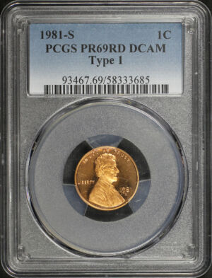 Obverse of this 1981-S Lincoln Cent Modern Type 1 PCGS PR-69 DCAM