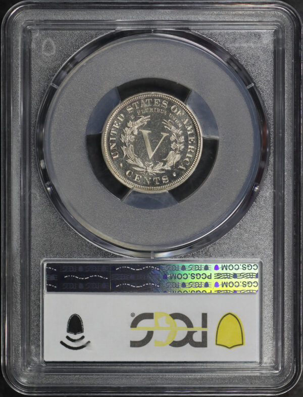 Reverse of this 1893 Liberty Nickel PCGS PR-66 DCAM