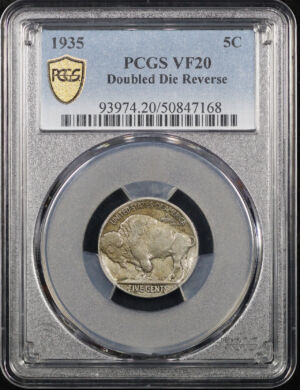 Obverse of this 1935 Doubled Die Reverse Buffalo Nickel PCGS VF-20