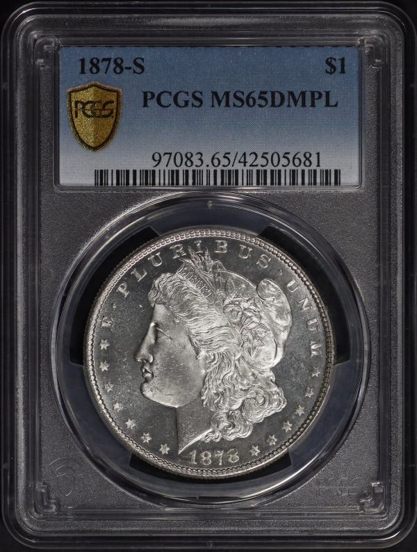 Obverse of this 1878-S Morgan Dollar PCGS MS-65 DMPL