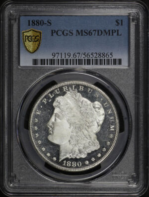 Obverse of this 1880-S Morgan Dollar PCGS MS-67 DMPL