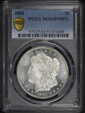 Obverse of this 1881 Morgan Dollar PCGS MS-64 DMPL