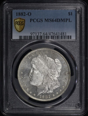 Obverse of this 1882-O Morgan Dollar PCGS MS-64 DMPL