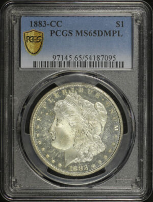 Obverse of this 1883-CC Morgan Dollar PCGS MS-65 DMPL