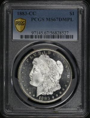 Obverse of this 1883-CC Morgan Dollar PCGS MS-67 DMPL