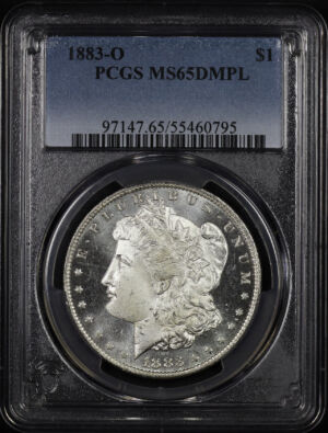Obverse of this 1883-O Morgan Dollar PCGS MS-65 DMPL