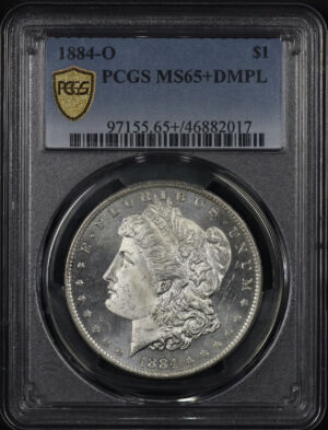 Obverse of this 1884-O Morgan Dollar PCGS MS-65+ DMPL