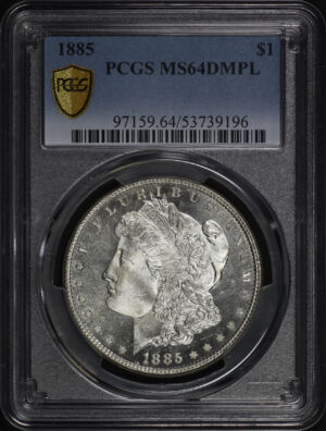 Obverse of this 1885 Morgan Dollar PCGS MS-64 DMPL