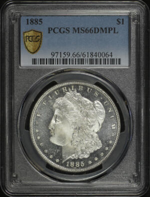 Obverse of this 1885 Morgan Dollar PCGS MS-66 DMPL