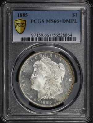 Obverse of this 1885 Morgan Dollar PCGS MS-66+ DMPL