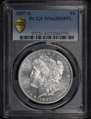 Obverse of this 1897-S Morgan Dollar PCGS MS-63 DMPL