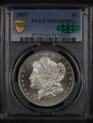 Obverse of this 1899 Morgan Dollar PCGS MS-65 DMPL