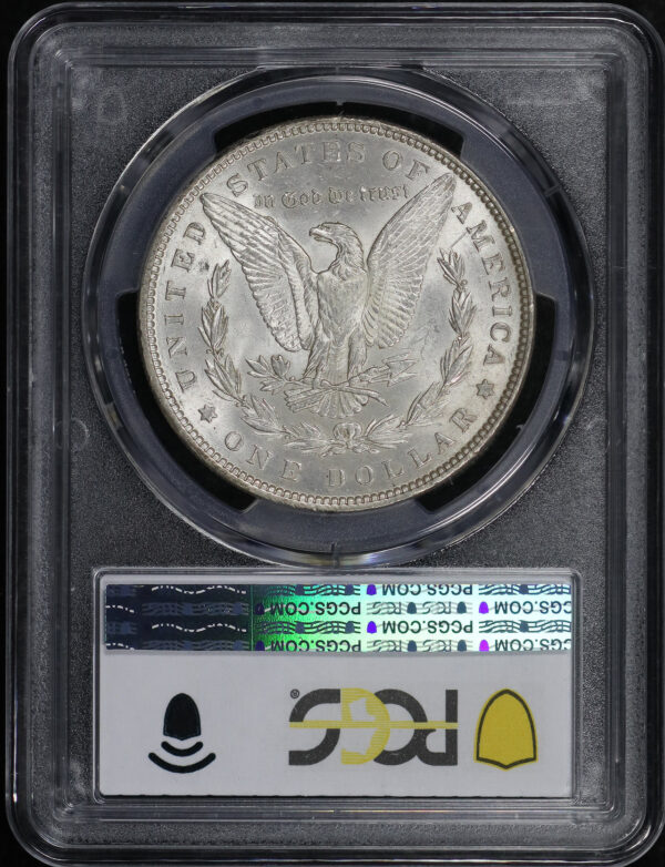 Reverse of this 1889 Top 100 VAM-22 Bar Wing Morgan Dollar PCGS MS-62