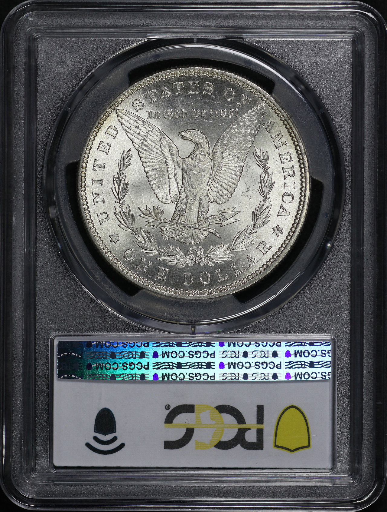 Reverse of this 1884 Hot 50 VAM-2A Partial E Reverse Morgan Dollar PCGS MS-63