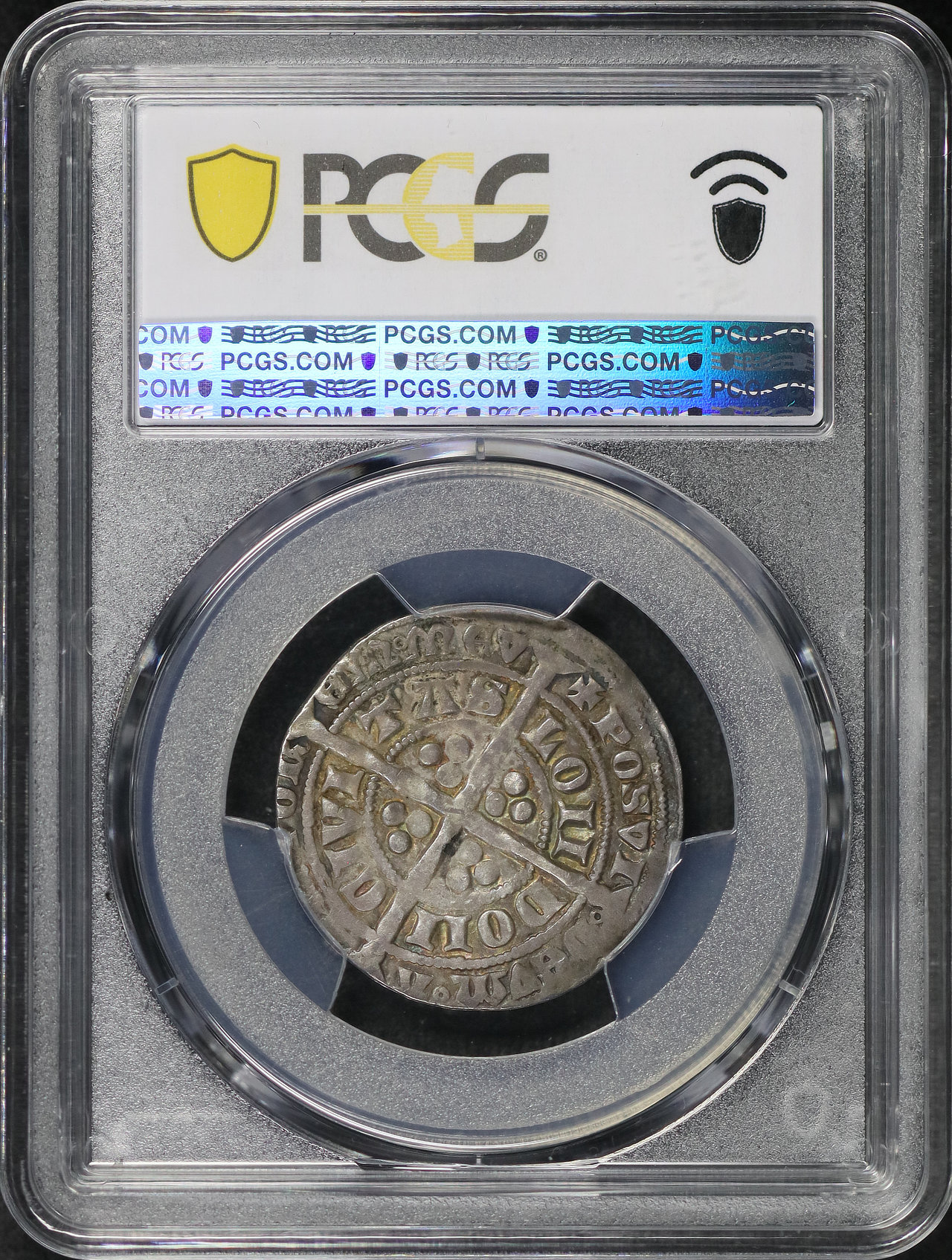 Reverse of this (1356-61) Great Britain, London Groat S-1570 PCGS XF-40