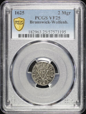 Obverse of this 1625 Brunswick-Wolfenb.2Mgr PCGS VF-25