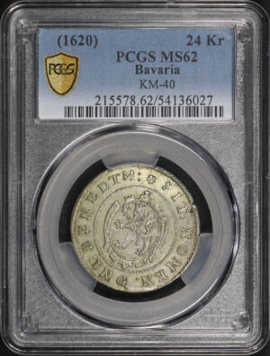 Obverse of this (1620) Bavaria Silver 24 Kreuzer PCGS MS-62