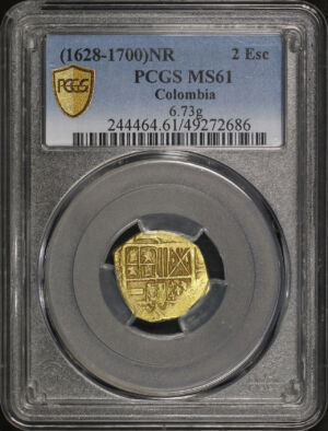 Obverse of this (1628-1700)NR Colombia 2 Escudos PCGS MS-61