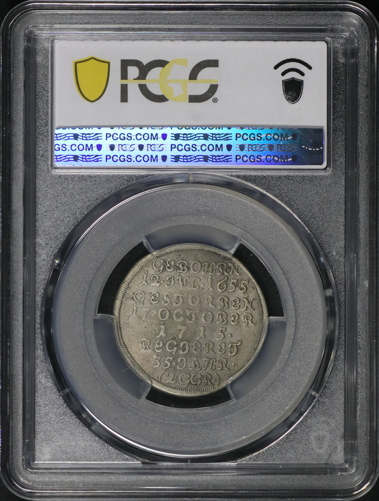 Reverse of this 1715 Saxe-Hildburghausen 2 Groschen PCGS XF-45