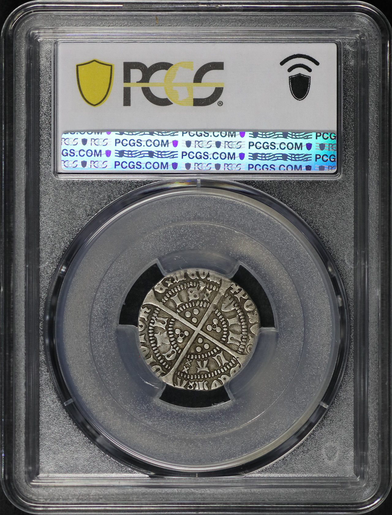 Reverse of this (1422-30) Great Britain Silver 1/2 Groat S-1840 Calais PCGS VF-35