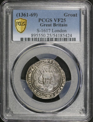 Obverse of this (1361-69) Great Britain, London Silver Groat S-1617 PCGS VF-25