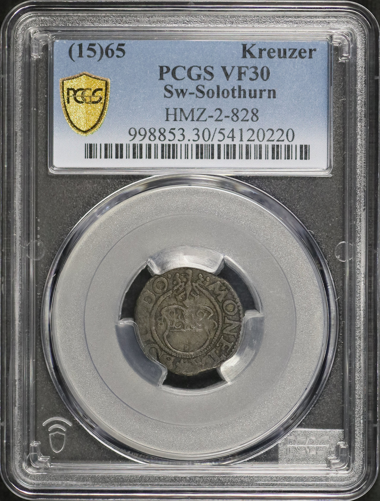 Obverse of this (15)65 Kreuzer Sw-Solothurn HMZ-2-828 PCGS VF-30