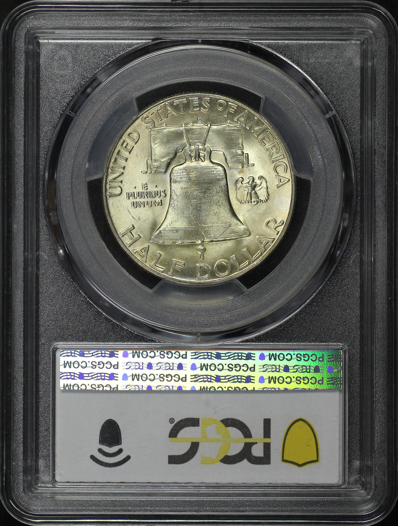 Reverse of this 1952-S Franklin Half Dollar “Bugs Bunny” FS-401 PCGS MS-65