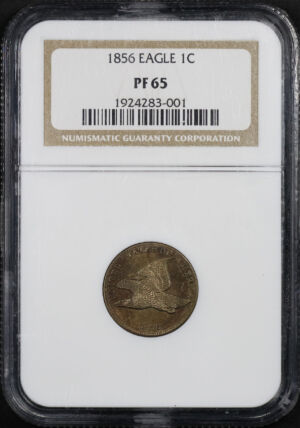 Obverse of this 1856 Flying Eagle Cent NGC PF-65