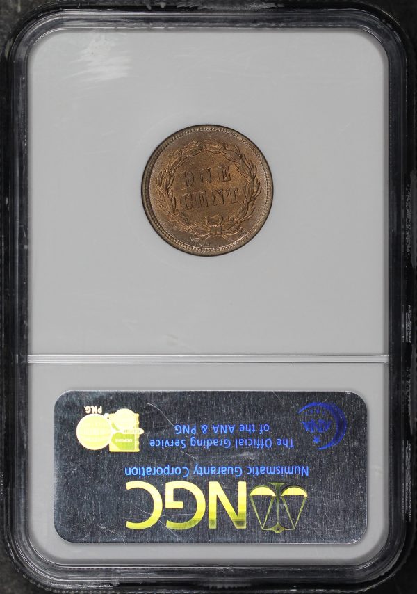 Reverse of this 1859 Indian Cent NGC MS-64 CAC